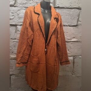 NWT Genhoo Women’s Acrylic V Neck Long Sleeve Boho Sweater Color: Brown Size XL